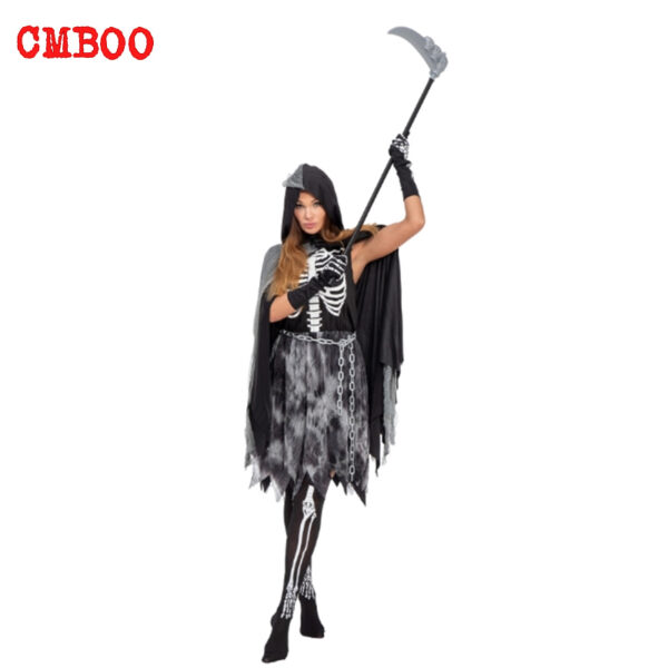 Halloween cosplay costume Death Scythe costume children and adults mysterious horror Death dress-up